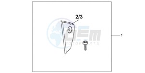 CBR1000RRA Korea - (KO) drawing FAIRING SCUFF PAD