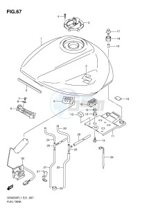 GSX650F (E21) Katana drawing FUEL TANK (GSX650FUAL1 E21)