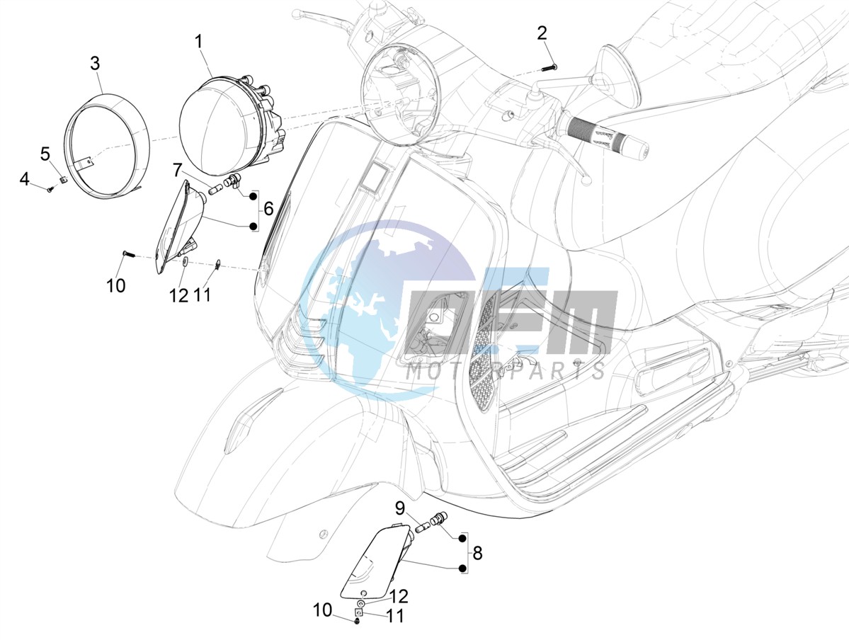 Front headlamps - Turn signal lamps