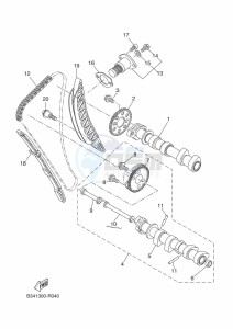 XSR700 MTM690-U (BLH1) drawing CAMSHAFT & CHAIN