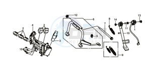 GTS 250 EURO 2 drawing CENTRAL STAND / SIDE STAND