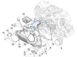 GP 800 drawing Flywheel magneto cover - Oil filter