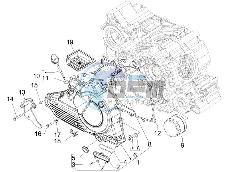 Flywheel magneto cover - Oil filter