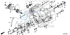 TRX500FM2E TRX500FM2 U drawing FRONT CRANKCASE COVER