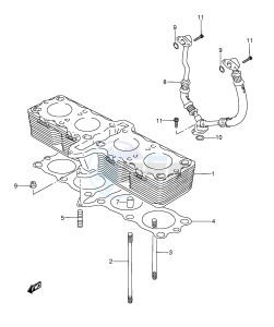 GSX600F (E2) Katana drawing CYLINDER