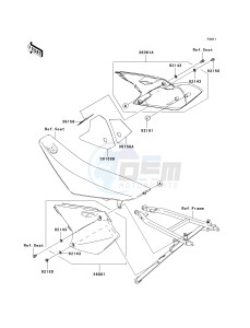 KX 250 N [KX250F](N2) N2 drawing SIDE COVERS