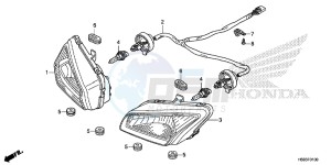 TRX250TMG TRX420 Europe Direct - (ED) drawing HEADLIGHT