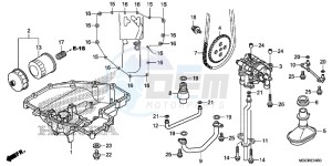 CB1100 UK - (E) drawing OIL PAN/OIL PUMP