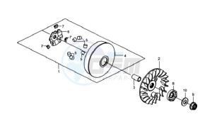 TRACKRUNNER 180 drawing CLUTCH / V-SNAAR