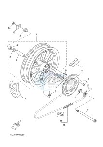 YZF-R125A YZF-R125 ABS R125 (5D7X 5D7X 5D7X 5D7X 5D7X) drawing REAR WHEEL