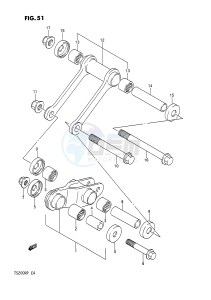 TS200R (E4) drawing REAR CUSHION LEVER