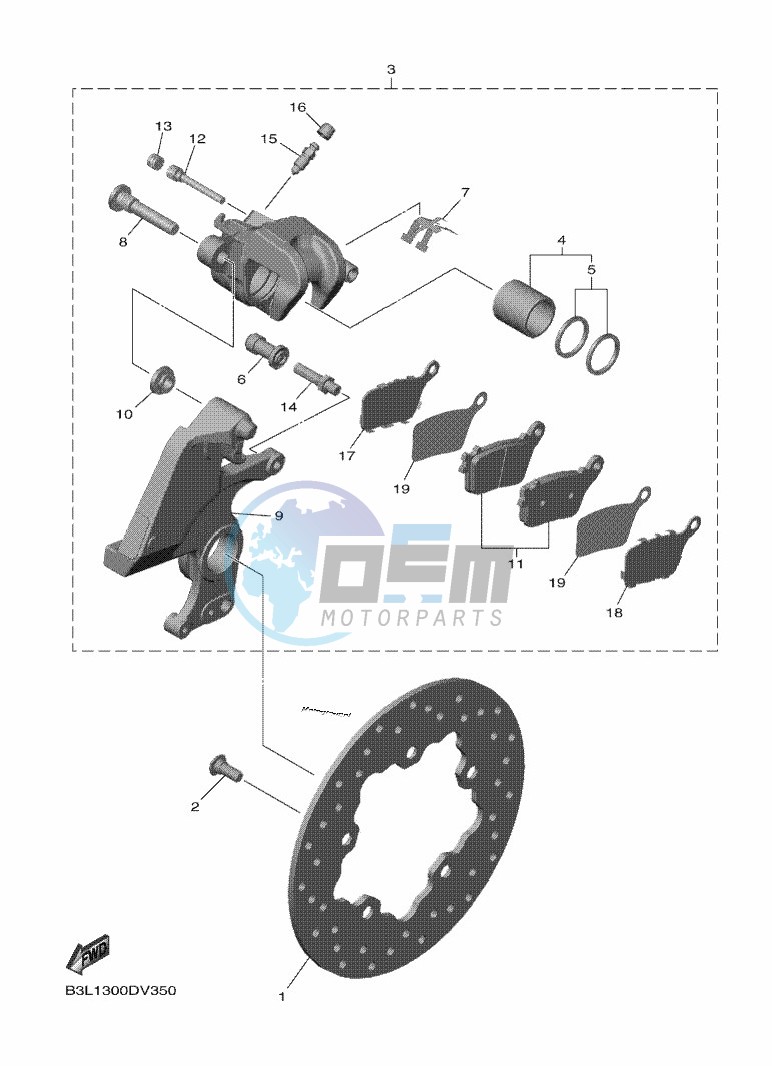 REAR BRAKE CALIPER