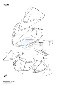 GSX1300R (E2) Hayabusa drawing COWLING BODY (GSX1300RL1 E24)