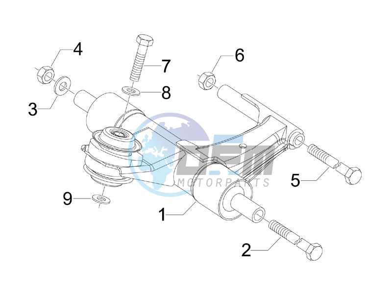 Swinging arm