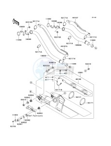 VN 1600 A [VULCAN 1600 CLASSIC] (A6F-A8FA) A8FA drawing MUFFLER-- S- -