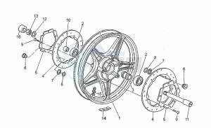 SP 750 drawing Front wheel