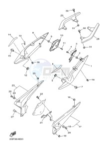 XJ6SA 600 DIVERSION (S-TYPE, ABS) (36DH 36DK) drawing SIDE COVER