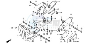 CBF1000A UK - (E / MKH) drawing EXHAUST MUFFLER