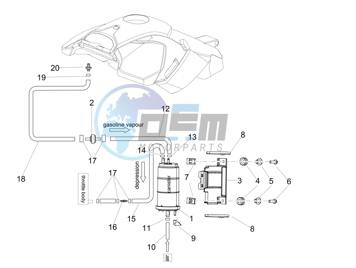 Fuel vapour recover system