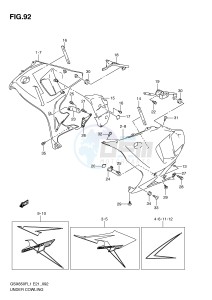 GSX650F (E21) Katana drawing UNDER COWLING (GSX650FL1 E24)