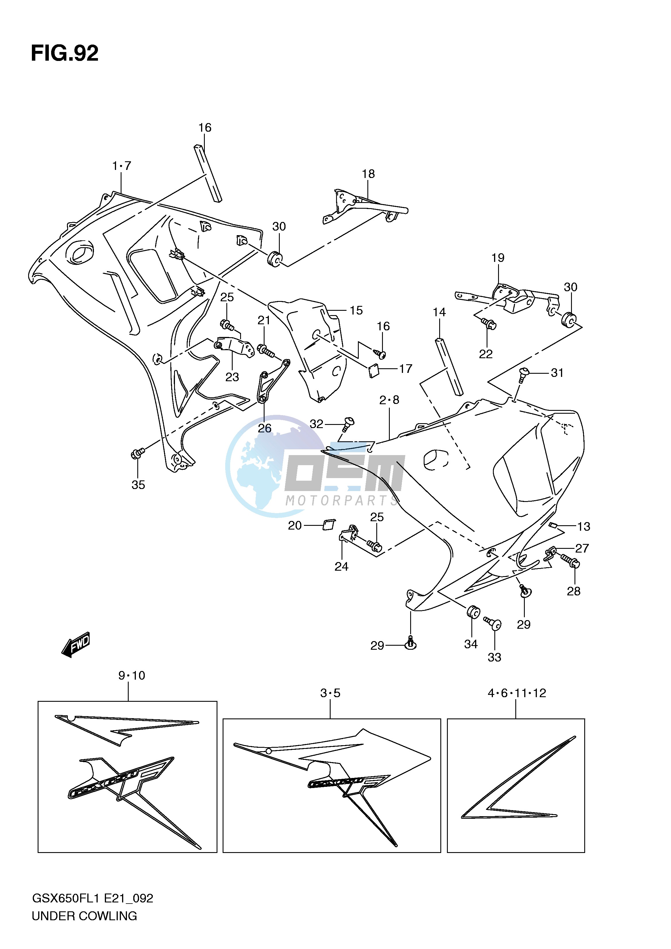 UNDER COWLING (GSX650FL1 E24)