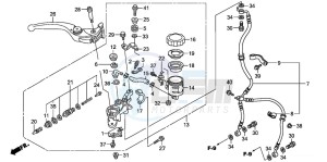 CBR600RR drawing FR. BRAKE MASTER CYLINDER