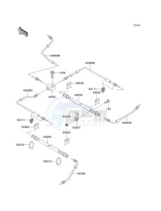 KAF 950 B [MULE 3010 DIESEL 4X4] (B7F) B7F drawing BRAKE PIPING