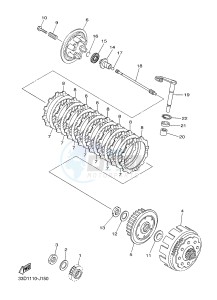 YZ450F (33DD 33DE 33DF 33DG) drawing CLUTCH