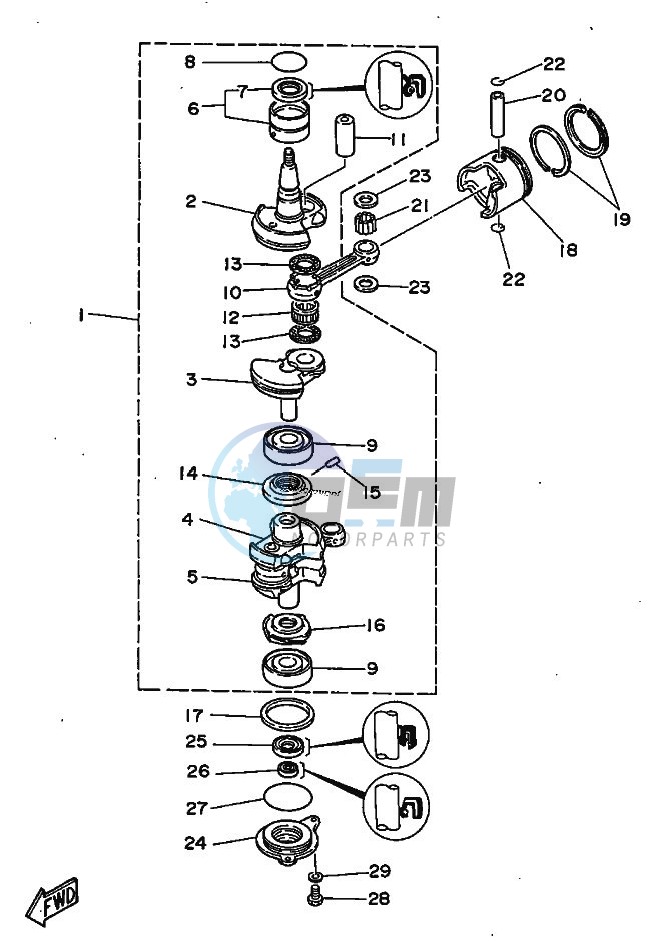 CRANKSHAFT--PISTON