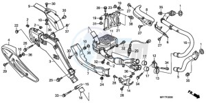 XL700V9 UK - (E / MKH) drawing EXHAUST MUFFLER