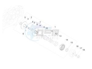 GTS 300 SUPER IE ABS E4 (APAC) drawing Driven pulley