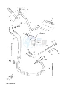 YN50F OVETTO 4T (2ACG) drawing STEERING HANDLE & CABLE