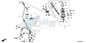 CBR650FE CBR650FE 2ED - (2ED) drawing FR. BRAKE MASTER CYLINDER (CBR650F)