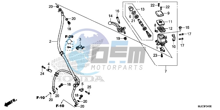 FR. BRAKE MASTER CYLINDER (CBR650F)