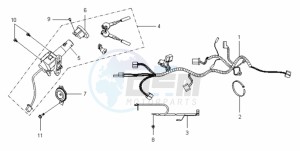 VS 125 EURO3 drawing WIRING HARNASS - IGNITION LOCK - CDI UNIT