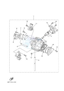 YFM550FWAD YFM5FGPLED GRIZZLY 550 EPS HUNTER (1HSP) drawing THROTTLE BODY ASSY 1