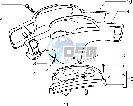 Speedometers Kms. - handlebar cover