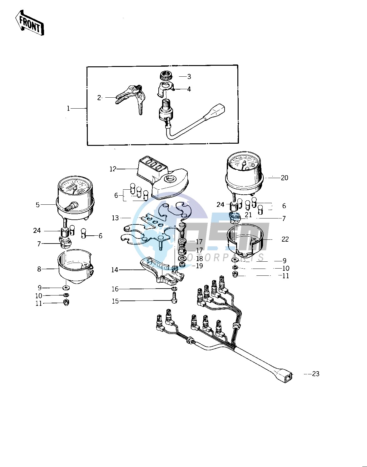 METERS_IGNITION SWITCH -- 74 -75 KZ400_KZ400D- -