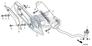 SH125ADSE SH125ADS UK - (E) drawing EXHAUST MUFFLER