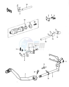 KDX 420 B [KDX420] (B1) [KDX420] drawing GEAR CHANGE MECHANISM