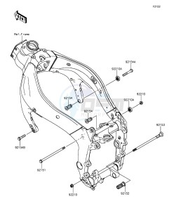 NINJA ZX-6R ABS ZX636FGF FR GB XX (EU ME A(FRICA) drawing Engine Mount