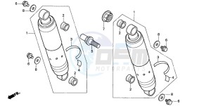 VT750C drawing REAR CUSHION