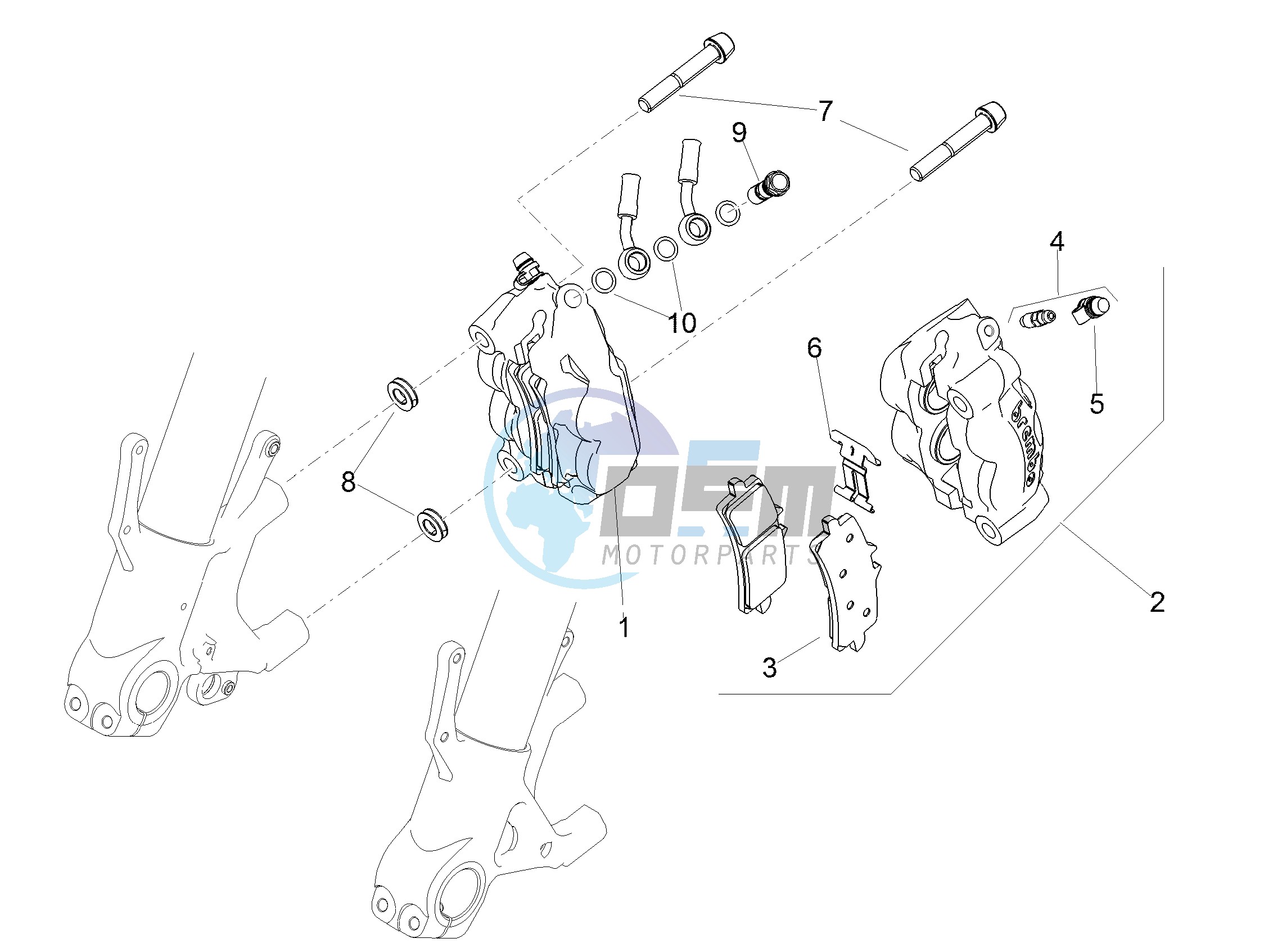 Front brake caliper