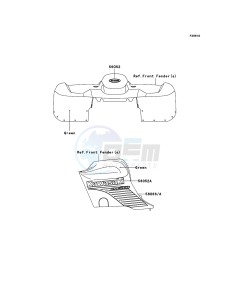 KVF360 KVF360-B3 EU drawing Decals(Green)(EU)