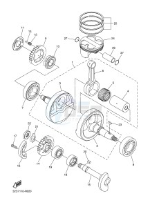 WR250X (32DP) drawing CRANKSHAFT & PISTON