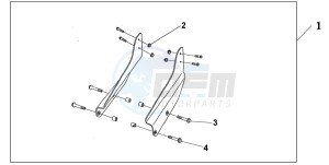 VTX1300S drawing BKRST MNT BKT