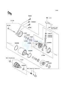 JET SKI STX-12F JT1200D7F FR drawing Starter Motor