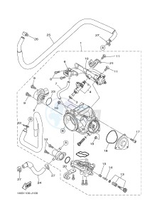 YFM700R YFM70RSSH RAPTOR 700R SE2 (B469) drawing THROTTLE BODY ASSY 1