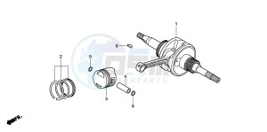 NHX110WH drawing CRANKSHAFT/PISTON