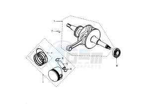 ELYSTAR - 125 cc drawing CRANKSHAFT-PISTON